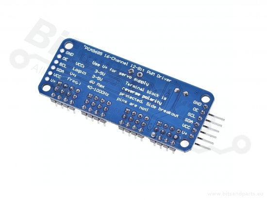Servo motor driver/ PWM 16 kanaals 12 bits PCA9685 I2C